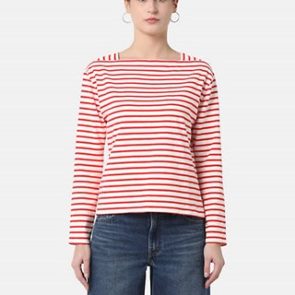 Levi's Red and White Striped Women's Top